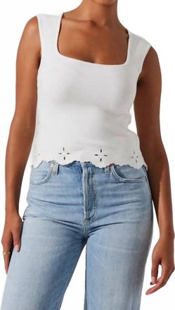 Astr Ellamay Sweater Top In White