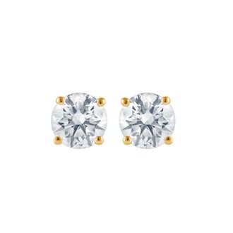 Grown Brilliance 14KT Yellow Gold 3.00 Carat Lab Grown Diamond Stud Earrings for Women