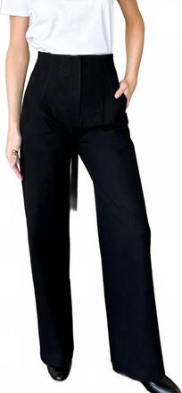 Emerson Fry Darted Wide Leg Trouser In Black
