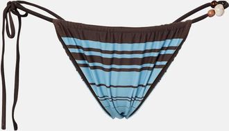 Sir. Rioja beaded striped bikini bottoms