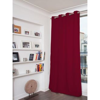 MOONDREAM Cortina opaca 100% ollaos terciopelo rojo MC214 135x260