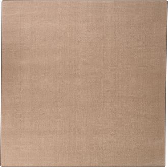 Beliani Alfombra De Pelo Largo 200 X 200 Cm Cuadrada Estilo Moderno Beige Arena Demre