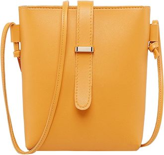 Generic Womens Crossbody Phone Bag, Mini Bucket Shoulder Bag with Adjustable Strap, Small Fashion Messenger Purse for Mobile, Essentials, Black