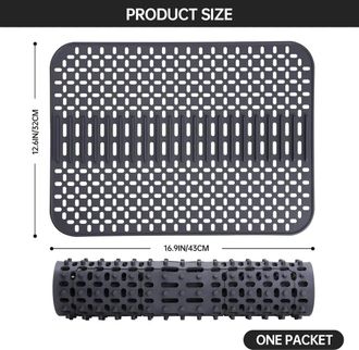 OEM Alfombrilla De Silicona Para Fregadero, Gris Oscuro, 43 X 32 Cm, Resistente Al Calor, Antideslizante