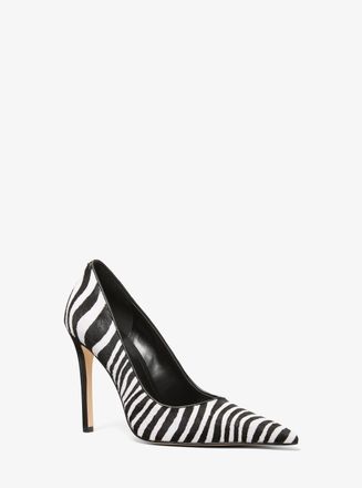 Michael Kors Elyse Zebra Print Calf Hair Pump