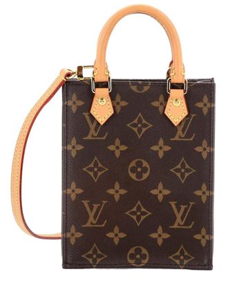 Louis Vuitton Brown Monogram Canvas Petit Sac Plat (Authentic Pre-Loved)
