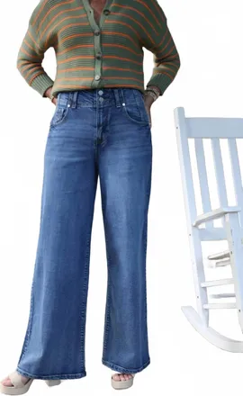 Habitual Easton Wide Leg Jeans In Marine