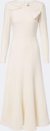 Roland Mouret Bow-detail wool cr&ecirc;pe cocktail dress