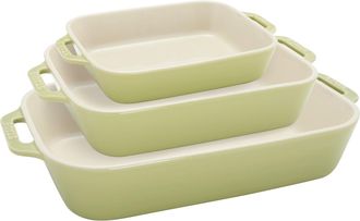 Staub Ceramic 3-pc Rectangular Baking Dish Set - Macaron