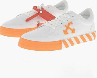 Off-white Low-Top VULCANIZED Canvas Sneakers with Contrast Details size 45
