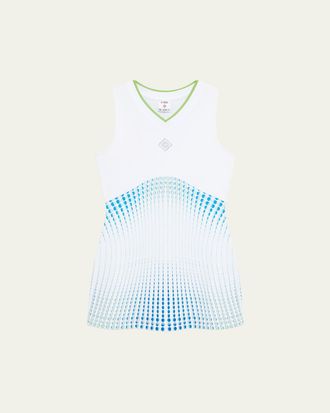 Casablanca Ombre Dot-Print Tennis Mini Dress