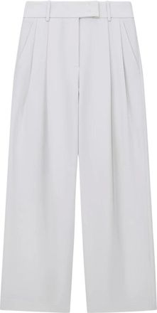Giorgio Armani Pantalones Anchos con Doble Pinza - Trousers - Mujer - Blanco - S