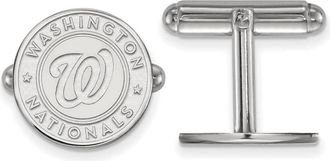 Diamond2Deal SS/Rh-p Major League Baseball Washington Nationals Cuff Links