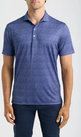 Johnnie-O Bars Open Performance Jersey Polo in Navy at Nordstrom, Size Xx-Large