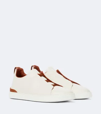 Ermenegildo Zegna Triple Stitch leather sneakers