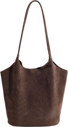 Generic Womens 2025 Shoulder Bag,Suede Tote Bag,Fashionable Hobo Bag,Lightweight and Durable,Applies to Commuting and University Use (Khaki,27 * 12 * 31cm)