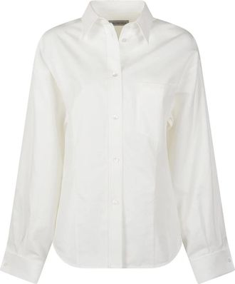 Balenciaga Classic Shirt - Dames - Overhemden - Wit - XS - Katoen - Overhemden