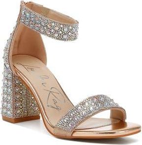 London Rag Cady Embellished Sandal in Rose Gold at Nordstrom Rack, Size 6