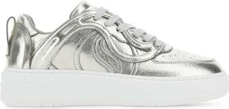Stella McCartney Silver Leather S-Wave Sneakers