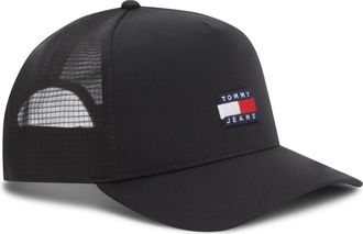 Tommy Jeans Trucker Cap TOMMY JEANS TJM HERITAGE, Herren, schwarz, Materialmix, Caps Trucker Cap, Mesh-Einsatz hinten