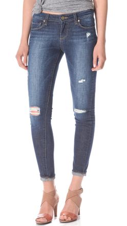 Paige Verdugo Ultra Skinny Blue Distressed Jeans Size XS