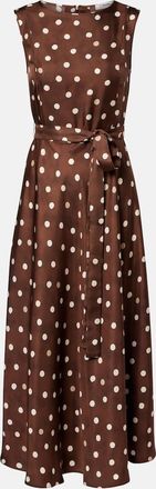 Max Mara Martina polka-dot silk midi dress
