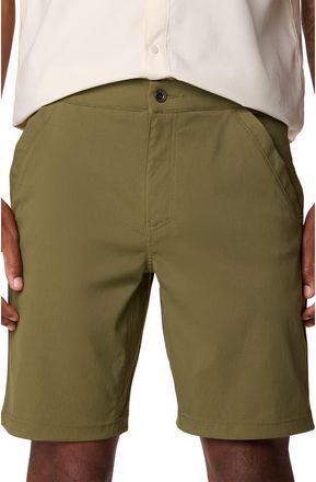 Mountain Hardwear All Purpose Active Crossover Shorts in Combat Green at Nordstrom, Size 32 X 9
