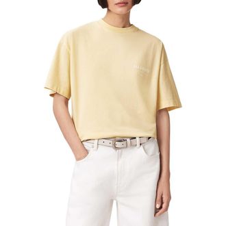 AllSaints Underground Etta Cotton Graphic T-Shirt in Hay Yellow at Nordstrom, Size X-Small