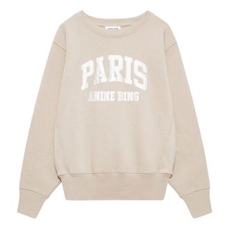 Anine Bing Sweatshirts, male, Beige, Size: XS Harry Shrunken Sweatshirt Paris