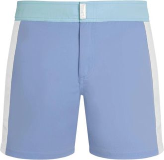 Vilebrequin Merle Color Block Zwemshorts - Heren - Strandmode - Blauw - XL - Wol - Badmode