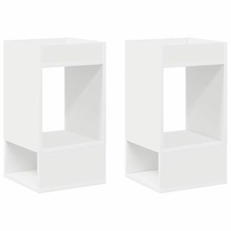 vidaXL Mesa Auxiliar 2 Pcs 30 X 30 X 56 Cm Madera De Ingenier&iacute;a Vidaxl