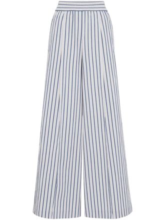 Brunello Cucinelli Pantaloni a righe - Bianco