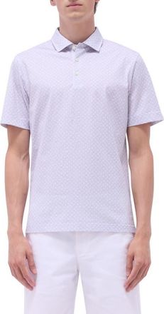 Bugatchi Victor OoohCotton Palm Tree Print Polo in Sand at Nordstrom, Size Xxx-Large