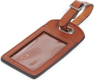 Korchmar Polo Leather Luggage Tag in Pebbled Tan at Nordstrom