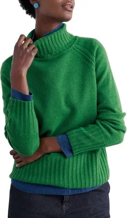 Seasalt Cornwall Basset Cove Merino Wool Blend Turtleneck Sweater in Hedgerow at Nordstrom, Size 18