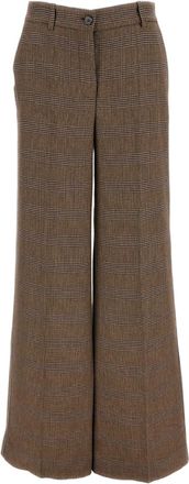 P.A.R.O.S.H. Multicolor Houndstooth Wool-Blend Wide-Leg Pants