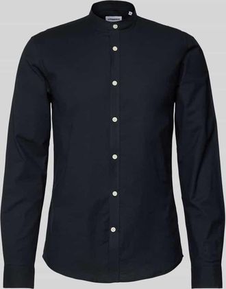 Lindbergh Lindbergh Slim Fit Freizeithemd mit Stehkragen in Black, Größe XXL