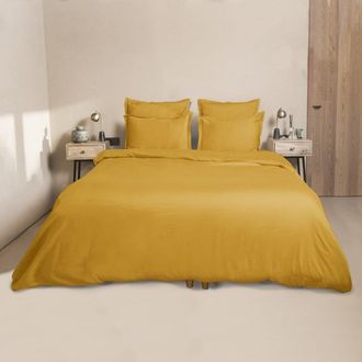 Febronie Funda n&oacute;rdica sat&eacute;n de algod&oacute;n amarillo mostaza 200x200