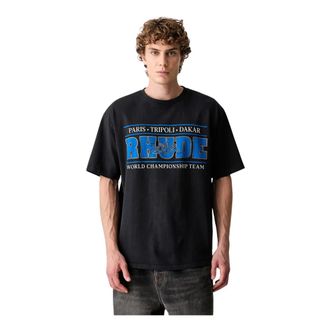 Rhude Heren, Tops, Blauw, Maat: L