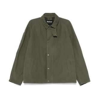 Barbour Light Jackets, male, Green, Size: M Tracker Jacket