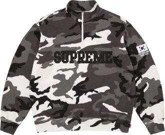 SUPREME SS26 Shop Flag Half Zip Pullover Snow Camo-Seoul SUP-SS26-006-SNWCAMO