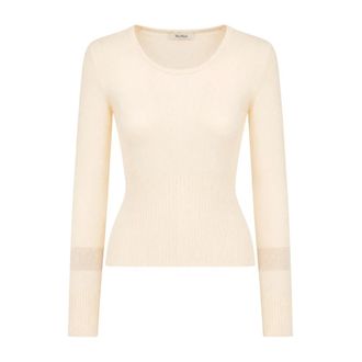 Max Mara Truien & Vesten, Dames, Beige, S, Wol, Vetta Trui