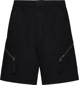 Jacquemus Zwarte Canvas Shorts met Zakken - Heren - Korte Broeken - Zwart - S - Katoen - Korte Broeken