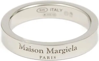 Maison Margiela Logo Ring Gioielli Silver-Uomo