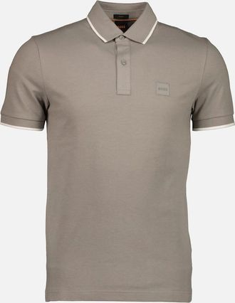 HUGO BOSS Mens Passertip Logo Patch Polo Shirt - Black - Size: 36