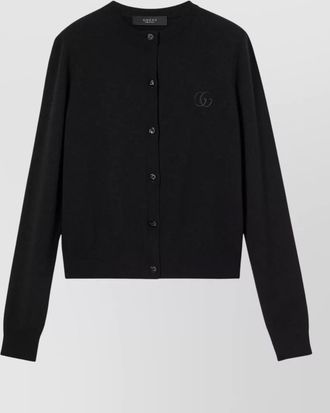 Gucci knit cardigan long sleeves ribbed cuffs hem