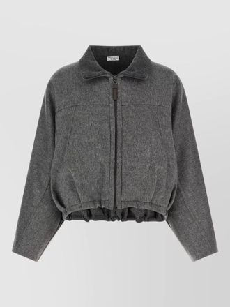 Brunello Cucinelli virgin wool cropped oversized coat