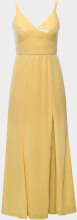 Hutch Mikayla Sleeveless Side-Slit Sequin Midi Dress