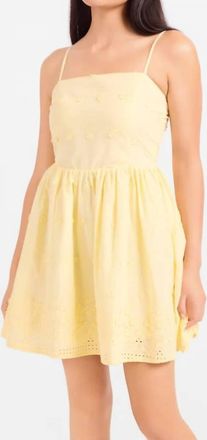 Sadie & Sage Beachglass Embroidered Mini Dress In Yellow