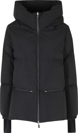 Herno Black High-Collar Padded Nylon Down Jacket